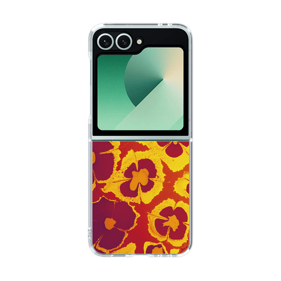 クリアケース［ y2k(Year2000) - Flower - Orange purple ］