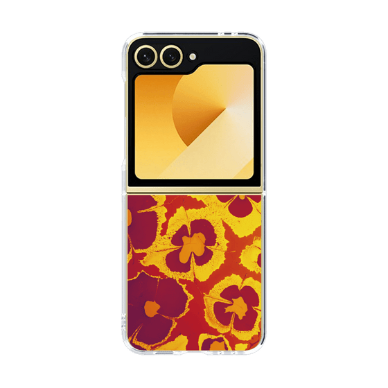 クリアケース［ y2k(Year2000) - Flower - Orange purple ］