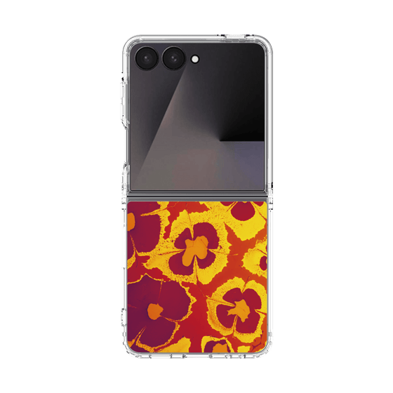 クリアケース［ y2k(Year2000) - Flower - Orange purple ］