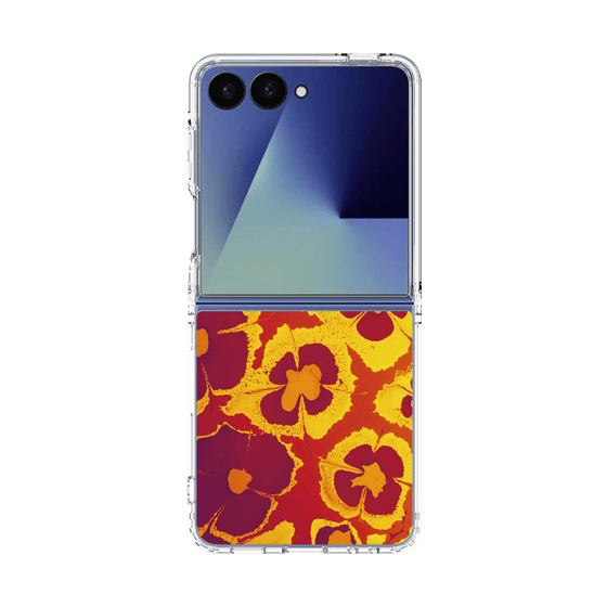 クリアケース［ y2k(Year2000) - Flower - Orange purple ］