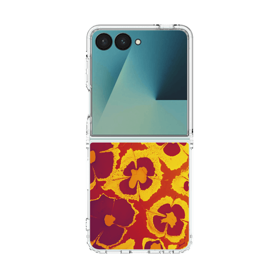 クリアケース［ y2k(Year2000) - Flower - Orange purple ］