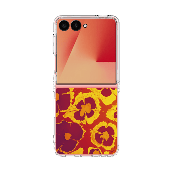 クリアケース［ y2k(Year2000) - Flower - Orange purple ］