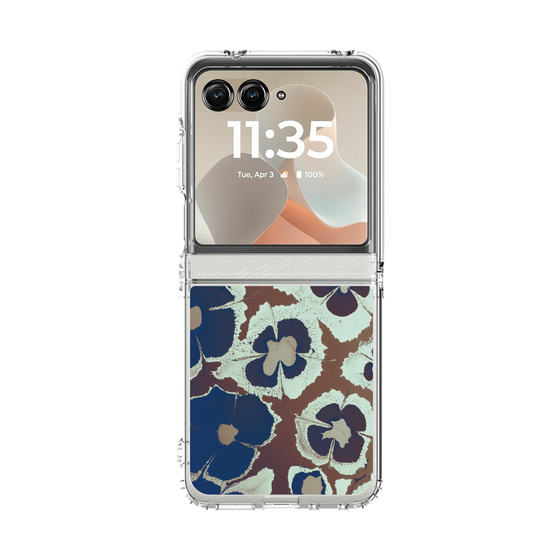 クリアケース［ y2k(Year2000) - Flower - Brown Navy ］