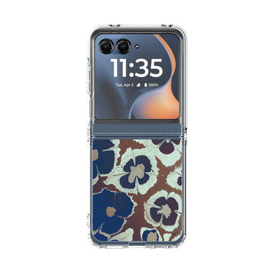 クリアケース［ y2k(Year2000) - Flower - Brown Navy ］