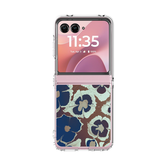 クリアケース［ y2k(Year2000) - Flower - Brown Navy ］