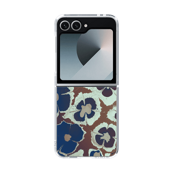 クリアケース［ y2k(Year2000) - Flower - Brown Navy ］