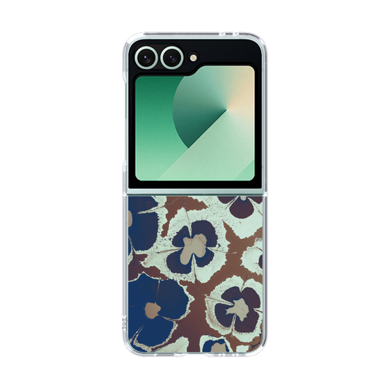 クリアケース［ y2k(Year2000) - Flower - Brown Navy ］