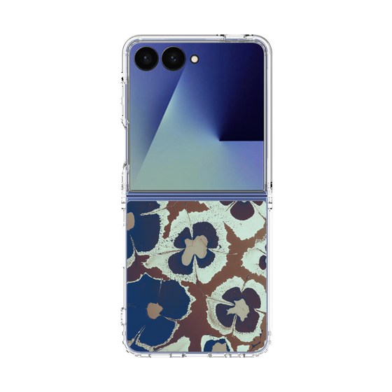 クリアケース［ y2k(Year2000) - Flower - Brown Navy ］