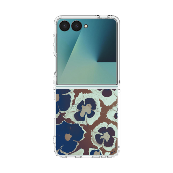 クリアケース［ y2k(Year2000) - Flower - Brown Navy ］