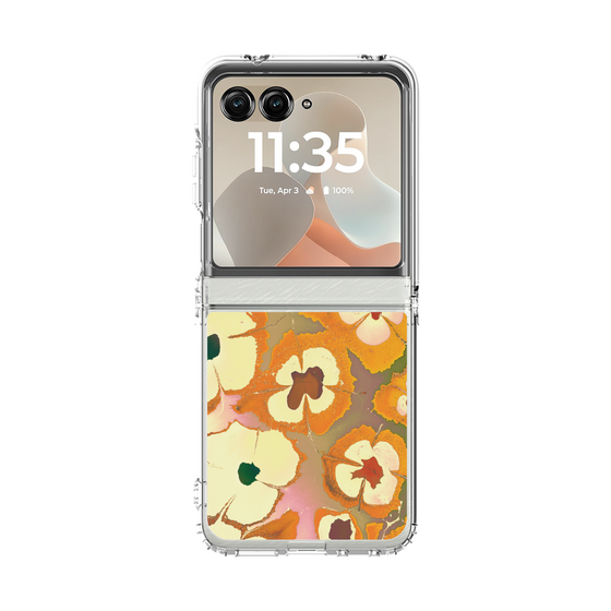 クリアケース［ y2k(Year2000) - Flower - Orange Pink ］