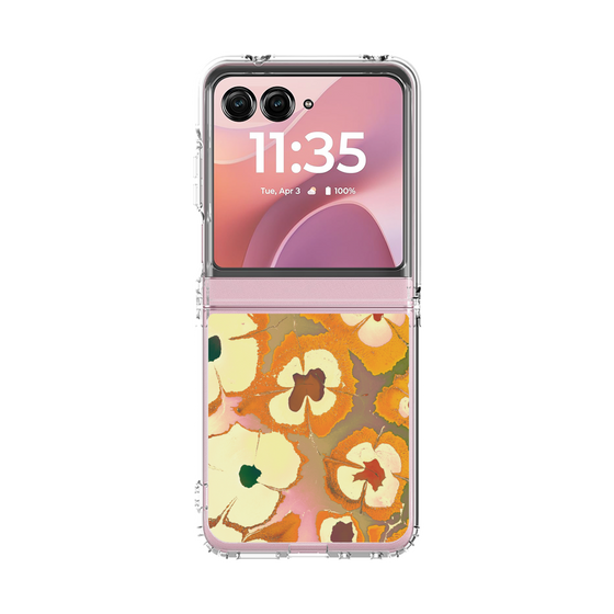 クリアケース［ y2k(Year2000) - Flower - Orange Pink ］