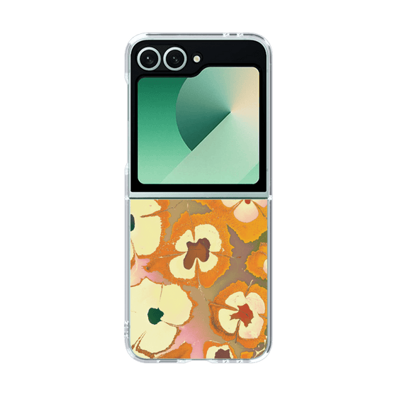 クリアケース［ y2k(Year2000) - Flower - Orange Pink ］