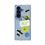 クリアケース［ Playful sticker - Dusty Blue ］