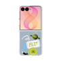 クリアケース［ Playful sticker - Dusty Blue ］