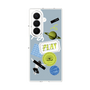 クリアケース［ Playful sticker - Dusty Blue ］