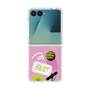クリアケース［ Playful sticker - Dusty Pink ］