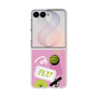 クリアケース［ Playful sticker - Dusty Pink ］