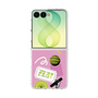 クリアケース［ Playful sticker - Dusty Pink ］