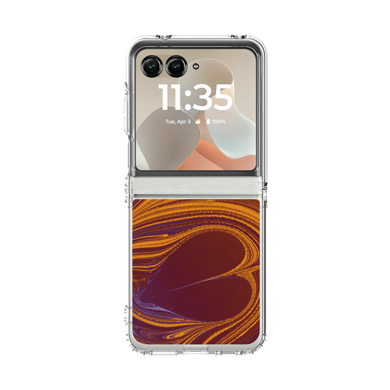 クリアケース［ y2k(Year2000) - Heart - High contrast Orange ］