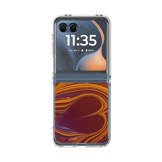 クリアケース［ y2k(Year2000) - Heart - High contrast Orange ］