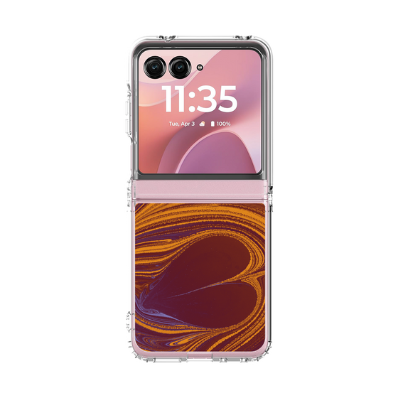 クリアケース［ y2k(Year2000) - Heart - High contrast Orange ］