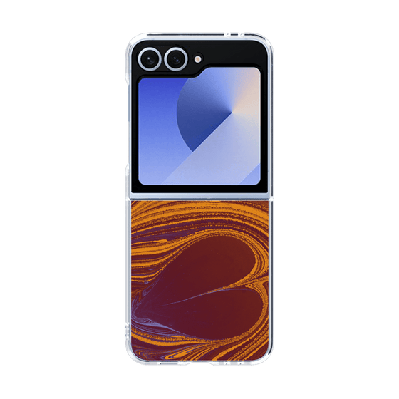 クリアケース［ y2k(Year2000) - Heart - High contrast Orange ］