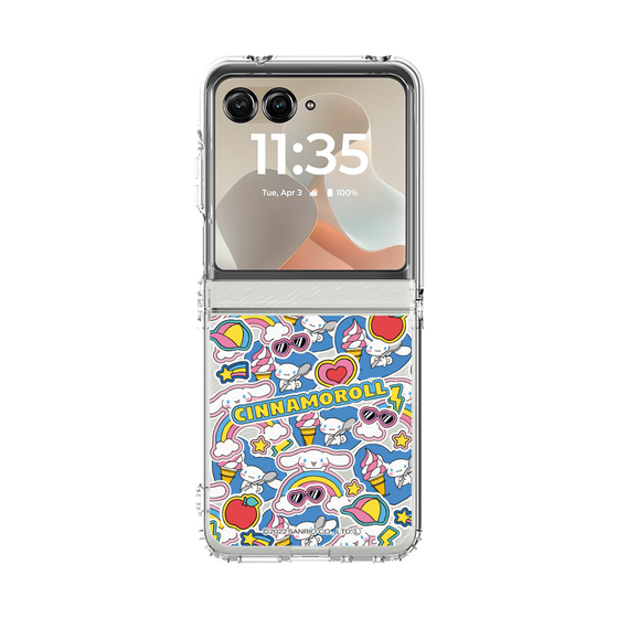 クリアケース［ シナモロール - ステッカー ］