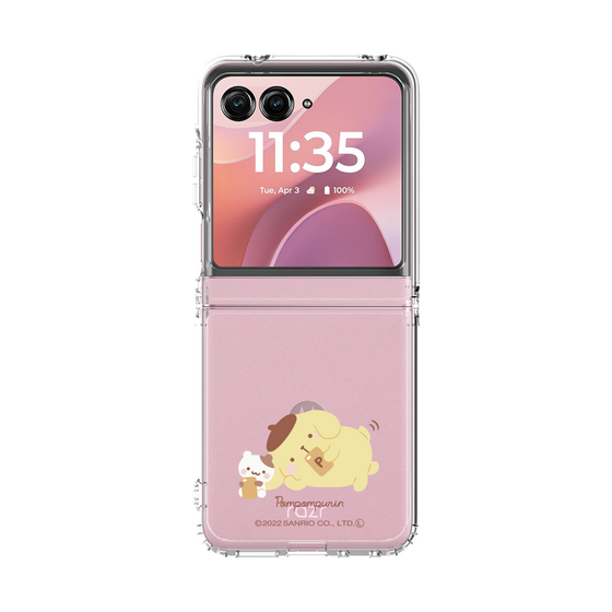 クリアケース［ ポムポムプリン - むきゅむきゅ - リラックス ］