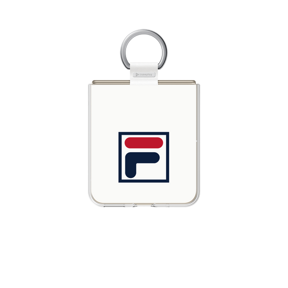 クリアケース［ FILA Logo White - フィラ ロゴ ホワイト ］