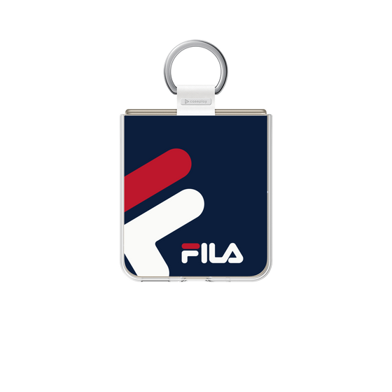 クリアケース［ FILA Big Logo Navy - フィラ ビッグロゴ ネイビー ］