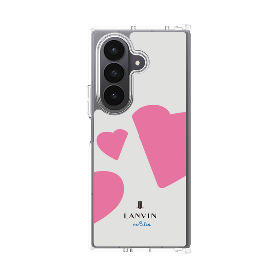 クリアケース［ LANVIN en Bleu Hearts Pink - ランバン ハート ピンク ］