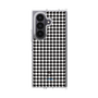 クリアケース［ Houndstooth Pattern Black with LANVIN en Bleu logo- ランバン 千鳥格子柄 ブラック ］