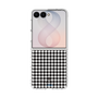 クリアケース［ Houndstooth Pattern Black with LANVIN en Bleu logo- ランバン 千鳥格子柄 ブラック ］