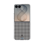 クリアケース［ Houndstooth Pattern Black with LANVIN en Bleu logo- ランバン 千鳥格子柄 ブラック ］