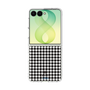 クリアケース［ Houndstooth Pattern Black with LANVIN en Bleu logo- ランバン 千鳥格子柄 ブラック ］