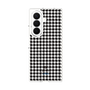 クリアケース［ Houndstooth Pattern Black with LANVIN en Bleu logo- ランバン 千鳥格子柄 ブラック ］