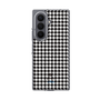 クリアケース［ Houndstooth Pattern Black with LANVIN en Bleu logo- ランバン 千鳥格子柄 ブラック ］