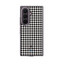 クリアケース［ Houndstooth Pattern Black with LANVIN en Bleu logo- ランバン 千鳥格子柄 ブラック ］