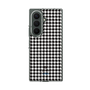 クリアケース［ Houndstooth Pattern Black with LANVIN en Bleu logo- ランバン 千鳥格子柄 ブラック ］