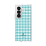 クリアケース［ Houndstooth Pattern Blue with LANVIN en Bleu logo- ランバン 千鳥格子柄 ブルー ］
