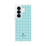 クリアケース［ Houndstooth Pattern Blue with LANVIN en Bleu logo- ランバン 千鳥格子柄 ブルー ］