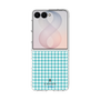 クリアケース［ Houndstooth Pattern Blue with LANVIN en Bleu logo- ランバン 千鳥格子柄 ブルー ］