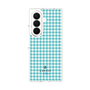 クリアケース［ Houndstooth Pattern Blue with LANVIN en Bleu logo- ランバン 千鳥格子柄 ブルー ］