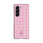 クリアケース［ Houndstooth Pattern Pink with LANVIN en Bleu logo- ランバン 千鳥格子柄 ピンク ］