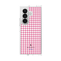 クリアケース［ Houndstooth Pattern Pink with LANVIN en Bleu logo- ランバン 千鳥格子柄 ピンク ］