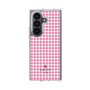クリアケース［ Houndstooth Pattern Pink with LANVIN en Bleu logo- ランバン 千鳥格子柄 ピンク ］