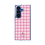 クリアケース［ Houndstooth Pattern Pink with LANVIN en Bleu logo- ランバン 千鳥格子柄 ピンク ］