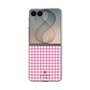 クリアケース［ Houndstooth Pattern Pink with LANVIN en Bleu logo- ランバン 千鳥格子柄 ピンク ］