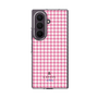 クリアケース［ Houndstooth Pattern Pink with LANVIN en Bleu logo- ランバン 千鳥格子柄 ピンク ］