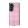クリアケース［ Houndstooth Pattern Pink with LANVIN en Bleu logo- ランバン 千鳥格子柄 ピンク ］